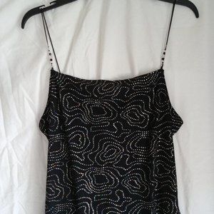 Sparkly Rhinestone Sequin Black Handkerchief Hem Party Dress Vintage 1990s